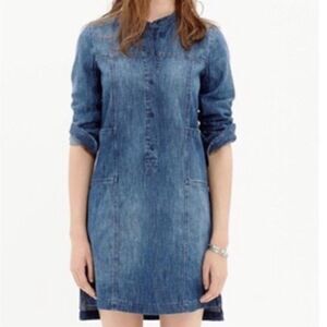 Madewell Denim Jean Mini Dress Downshift Shirtdress Size Medium